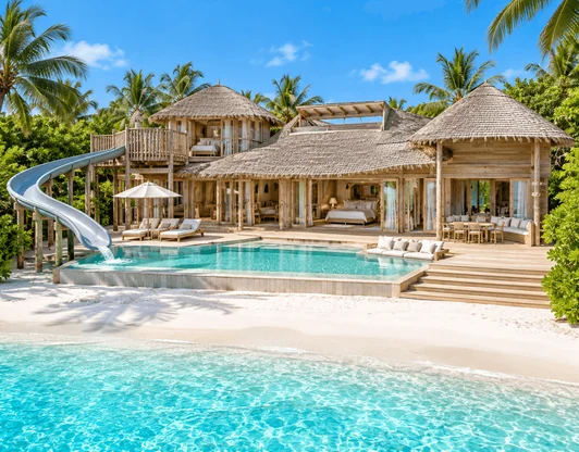 Bedroom Island Retreat with Slide